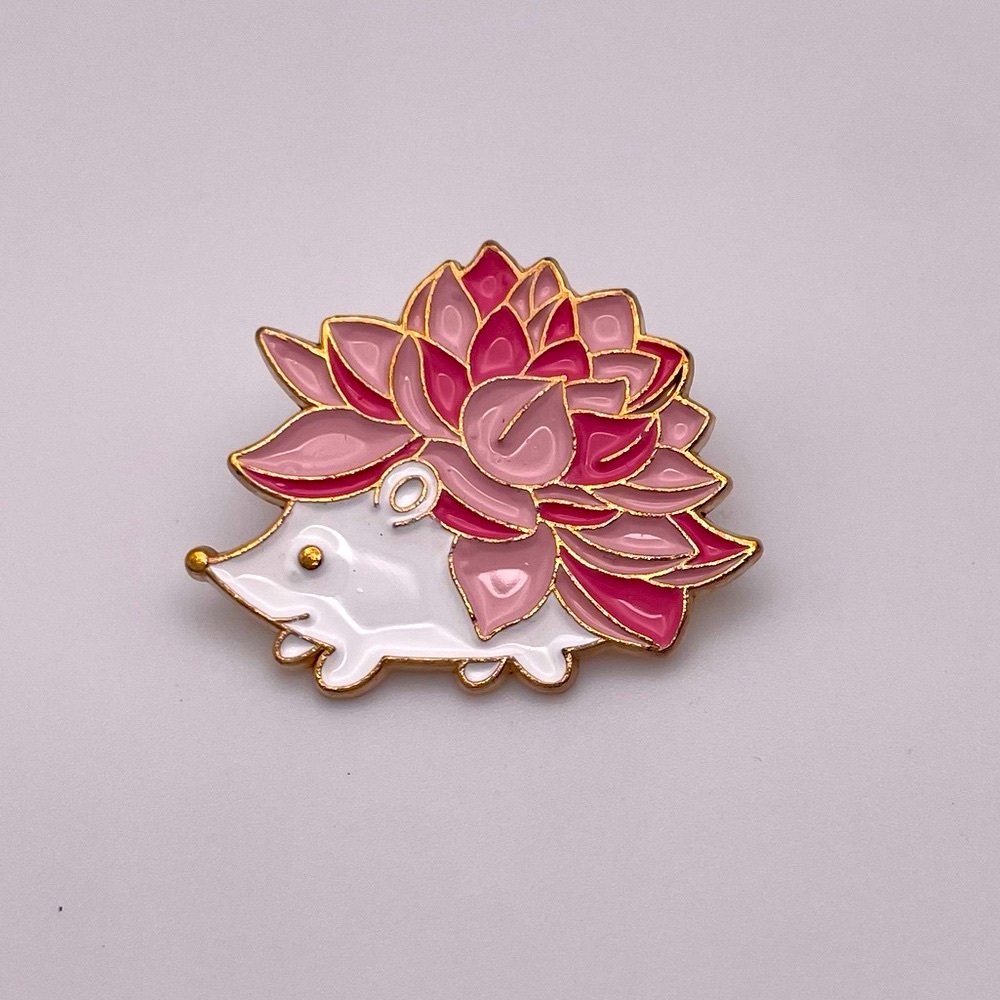 PINK SUCCULENT HEDGEHOG | Enamel Pin (Brand New!) 💘